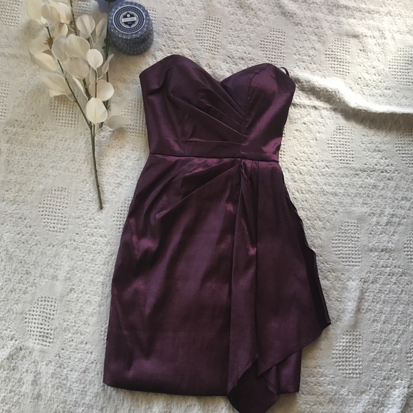 Faviana Dresses & Skirts - Faviana Purple Metallic Pleated Cocktail Dress